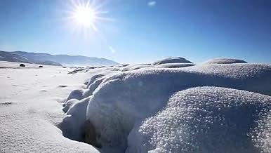 新疆伊犁冰封的赛里木湖视频的预览图
